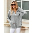 thumbnail image 5 of Zeagoo Womens Zip Up Hoodies Long Sleeve Lightweight Fall Oversized Casual Sweatshirts Jacket with Pocket, 5 of 6