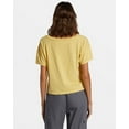thumbnail image 4 of Roxy Women's T-Shirt Surfs Up Boyfriend Relaxed Fit Short Sleeve Tee Top (X-Large, Cornsilk (Yellow)), 4 of 6