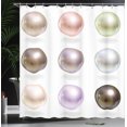 thumbnail image 4 of Ambesonne Pearls Shower Curtain, Pastel Colored Bridal, 69"Wx84"L, Multicolor, 4 of 5