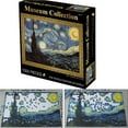 thumbnail image 2 of QualitChoice 1000 Pieces Adult Starry Night Jigsaw Colorful Oil Painting Game Interesting Games, 2 of 6