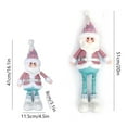 thumbnail image 3 of Christmas Doll Decorations, Santa Claus and Snowman Plush Doll with Glitter for Window Display, Stretchable Legs for Shelf Mantle Decor(A), 3 of 5