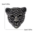 thumbnail image 2 of Unisex Leopards Shaped Brooches Rhinestone Leopard Pin Animal Lapel Pins Office Party Friend Accessories For Women (Black), 2 of 7