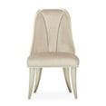 thumbnail image 4 of Michael Amini Villa Cherie Velvet Side Chair in Hazelnut Brown (Set of 2), 4 of 16