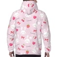 thumbnail image 7 of Honeii Love Rabbit Pattern Mens Hoodies Men's Loose Sleeve Sweatshirt,Pullover Hooded Sweatshirt for Men,Essentials Hoodie-4X-Large, 7 of 7
