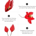 thumbnail image 5 of GOOHOCHY  2 Pcs Xmas Supplies Decor for Tree Christmas Ornaments Poinsettia Decorations Red, 5 of 8