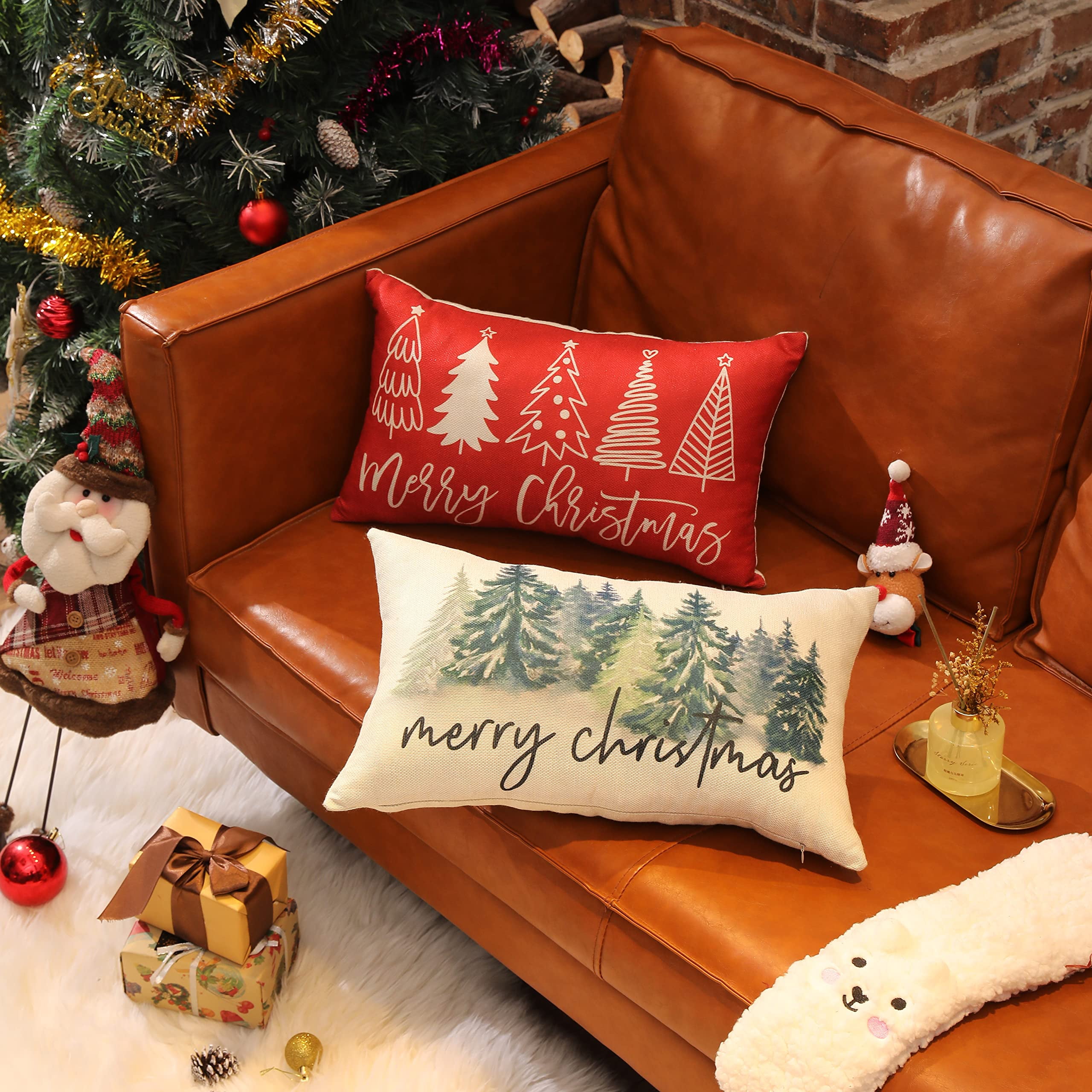  Cirzone Christmas Pillow Covers 12x20 Christmas Tree