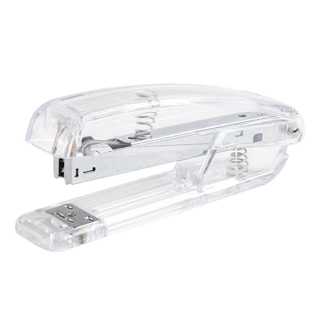 Stapler Minimalist Style Labor Saving Easy Stapling Comfortable Grip Acrylic Metal Handheld Stapler for Office School