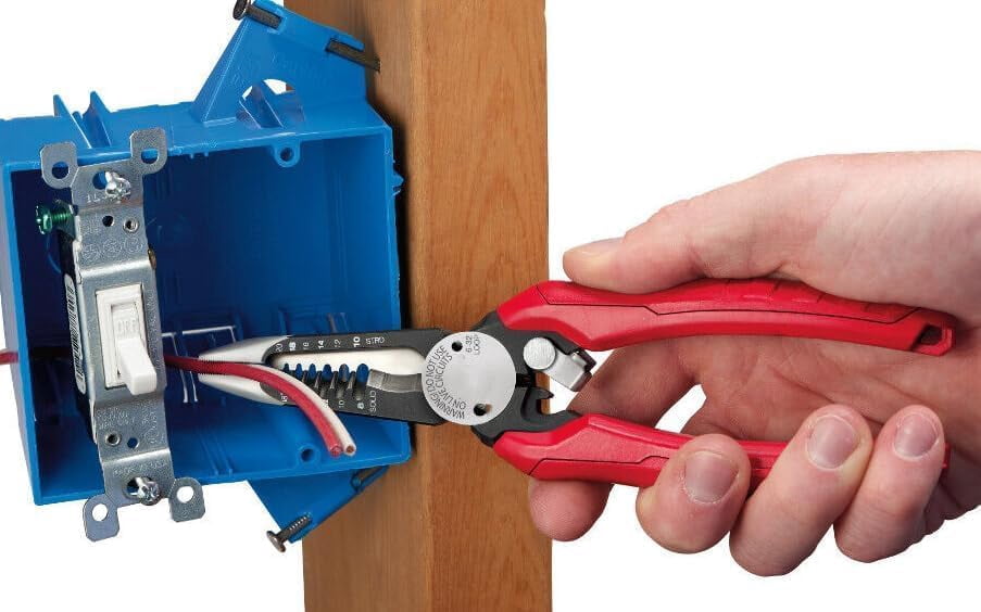 Suitable For Milwaukee Electrician Combination Wire Pliers - Bare Tool, Model #48-22-3079, Red,black