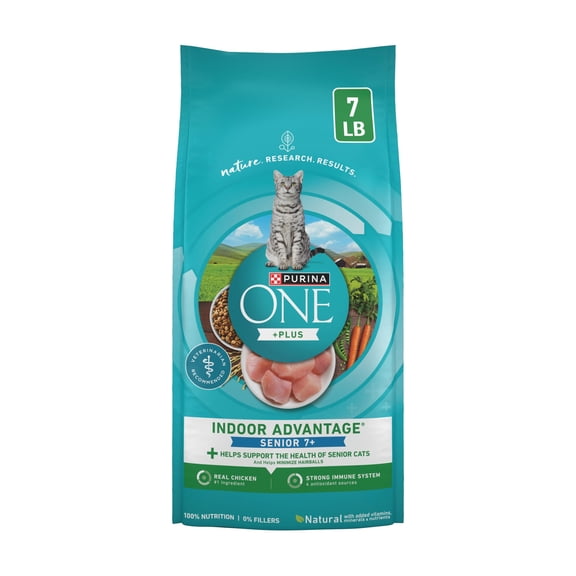 [Multiple Sizes] Purina ONE Natural Senior Dry Cat Food, Vibrant Maturity 7 , 7 lb.