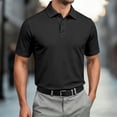 thumbnail image 2 of Afdoent Polo Shirts For Men Solid Color Casual Breathable Starry Pattern Shirt For Everyday Comfort And Style Comfortable, 2 of 5