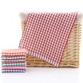 thumbnail image 3 of opvise Kitchen Wipes Sure Here's A Product Title for Listing Plaid Print Thickened Kitchen Towel Set Absorbent Cotton Towels for Dishes Furniture More Red, 3 of 8