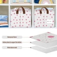 thumbnail image 4 of Yayeee Foldable Storage Basket for Shelves Set of 2 Waterproof Cloth Bins with Handles, Pink Polka Dots, 4 of 7