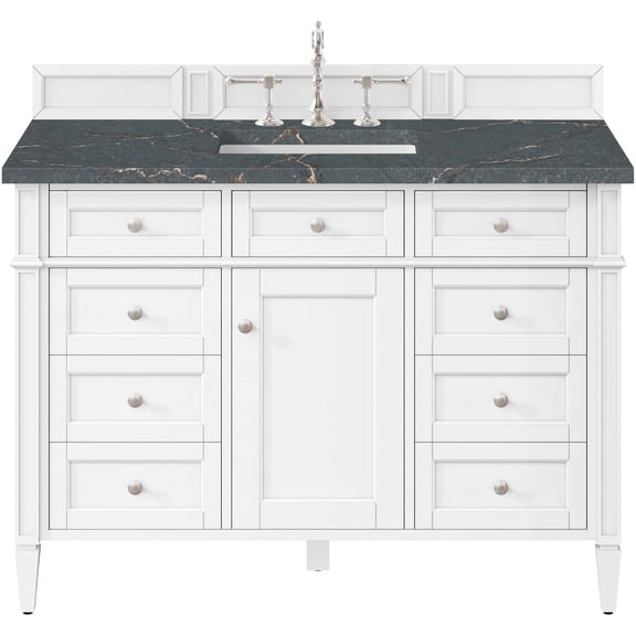 James Martin Vanities 655-V48-BW-FPBL Brittany 48" Free Standing Single Basin Poplar Wood