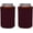 Burgundy, variant on Blank Soft Foam Collapsible Can Coolie (Gray, 4 Pack)