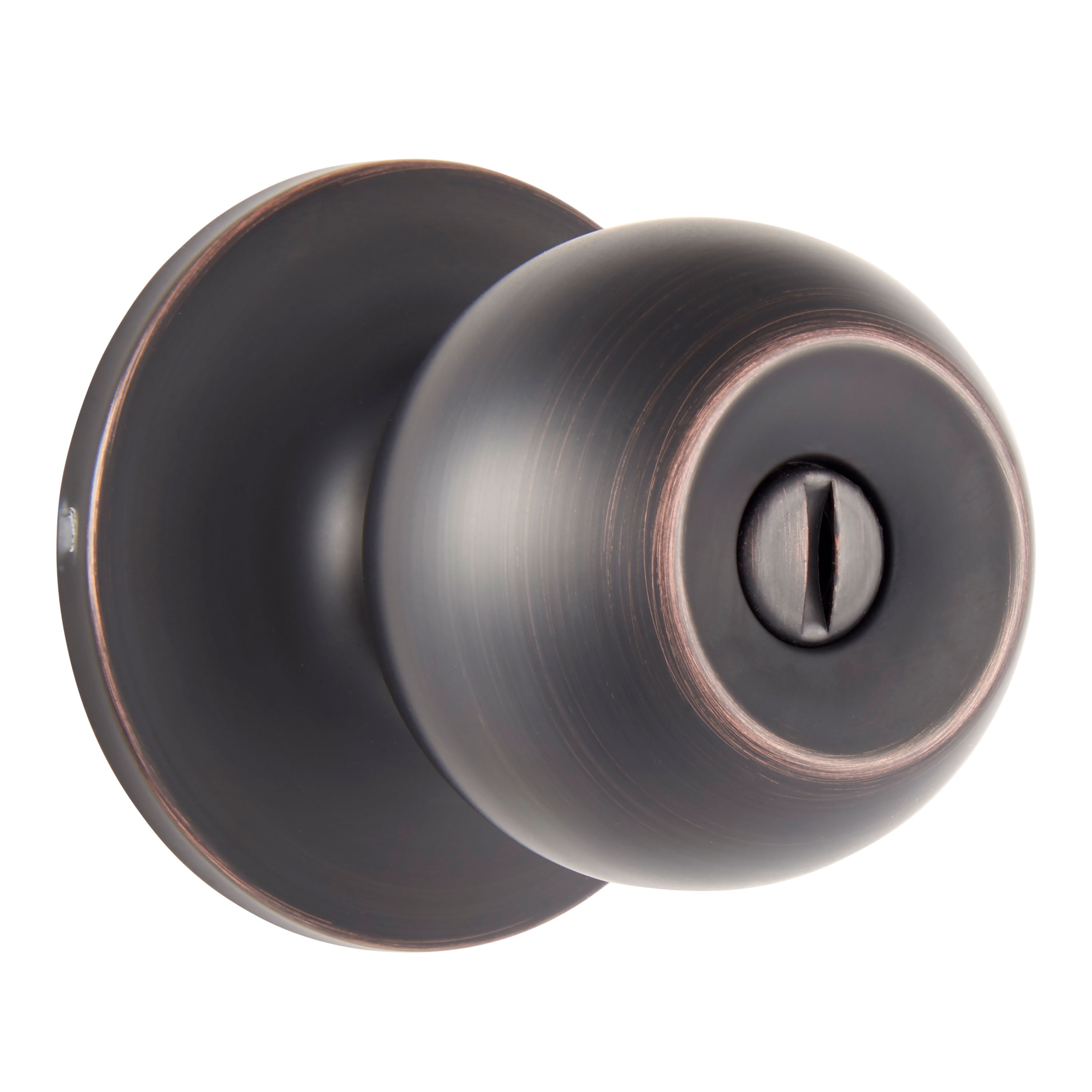(4 pack) Brinks Privacy Bed/Bath Ball Style Doorknob, Tuscan Bronze Finish