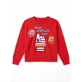thumbnail image 4 of Peanuts Girls' Sweater Snoopy Star Spangled Fun Long Sleeve Crewneck Sweater, Sizes XS-L, 4 of 5