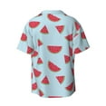 thumbnail image 4 of Goofa Watermelon Printed Men's Casual Short-sleeved Shirt,Lightweight Breathable Button-down,Summer Casual men's top,Versatile Fashion shirt-Large, 4 of 7
