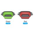 thumbnail image 2 of Unique Bargains Collapsible Colander Set, 2 Size Silicone Square Strainer for Pasta, Vegetables, Fruits - Red Large Green Small, 2 of 6