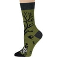 thumbnail image 5 of 7BIGSTARS KINGDOM Women's Cotton Fun Socks - 4 Pack Medium - Love Bird Book Tree - Seamless Sock Size: 9-11, Shoe Size: 5-9, Black, Grey, Green, Ecru, 5 of 10