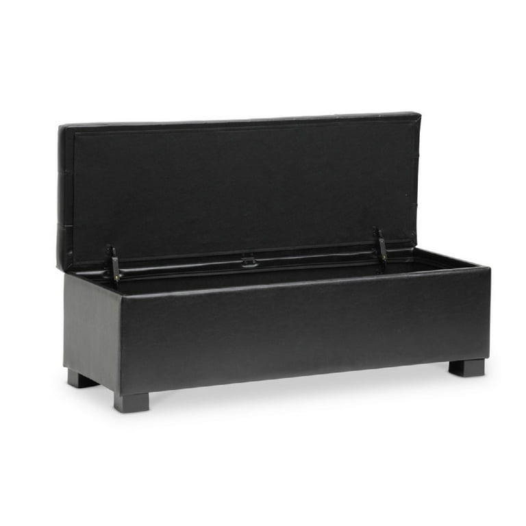 Baxton Studio Roanoke Contemporary Black Ottoman Baxton Studio Roanoke Contemporary Black Ottoman