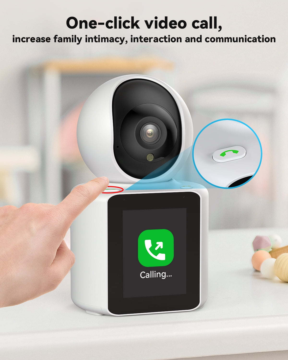 TMEZON Video Pet Dog Camera, Two-Way Wireless Security Camera with 1080P Indoor Monitoring