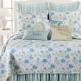 thumbnail image 4 of 26" x 26" St. Augustine Blue Green Beach Coastal Cotton Euro Sham - Machine Washable, 4 of 5