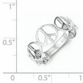 thumbnail image 2 of 925 Sterling Silver Peace Ring, 2 of 6