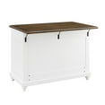 DHP Kelsey Kitchen Island with 2 Stools and Drawers, White