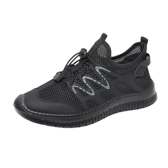 EKVAHL Women's Orthopedic Walking Sneakers, Quick Dry Full Mesh Water Shoes, Arch Support Barefoot Beach Swim Yoga Outdoor Sports Shoes Black