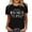 D385/Black, variant on Afdoent Womens T Shirts Fashion Casual Crew Neck Letter Printed Short Sleeve T Shirt Top Tee Shirts For Women Trendy