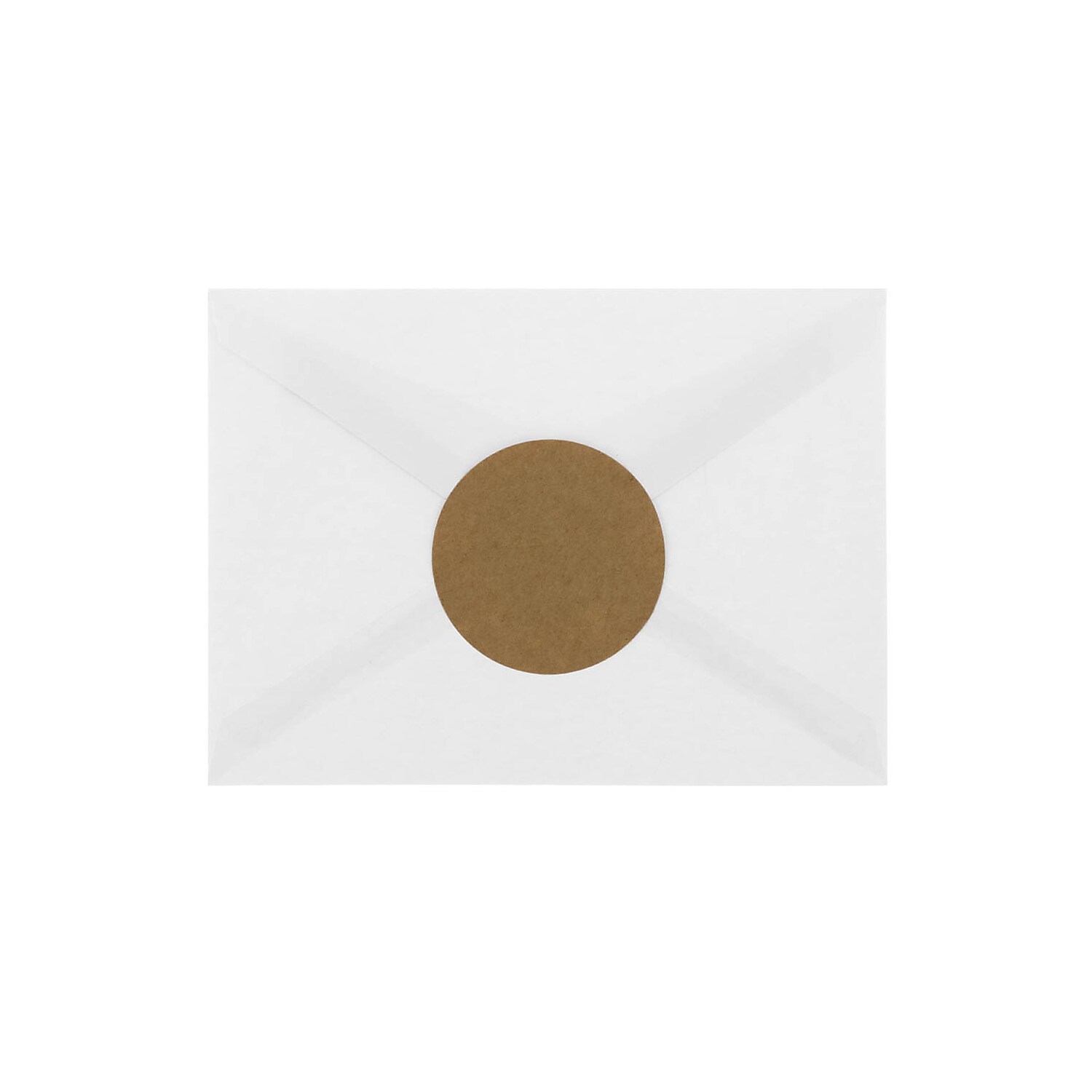 JAM Paper Circle Label Sticker Seals, 2.5 in Diameter, Brown Kraft, 120 Round Labels/Pack