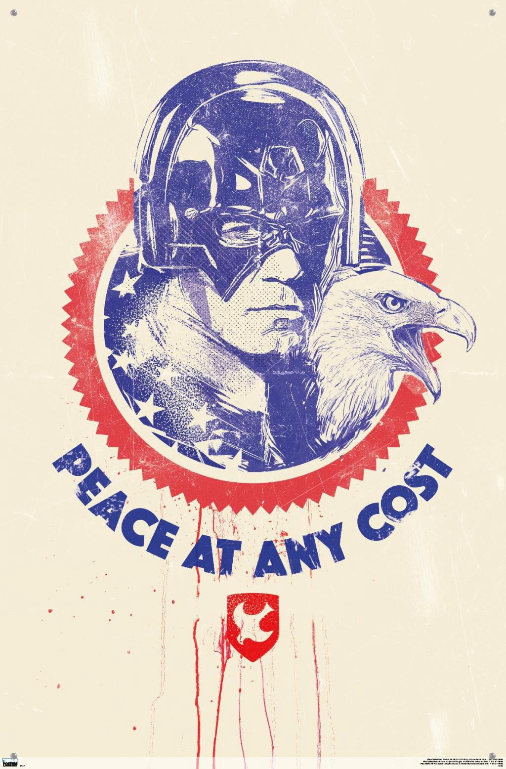 DC Comics TV Peacemaker - Peace at Any Cost Wall Poster with Pushpins, 22.375" x 34"