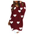 thumbnail image 1 of Birdeem Womens Jumper Oversized Tops Causal Long Sleeve Sweatshirt V Neck Jumper Tops, 1 of 6