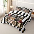 thumbnail image 3 of Erosebridal Fashion Women Gifts Twin Quilt Set For Adults,Chic Cheetah Print High Heels Twin Coverlet Set,2 Pieces, 3 of 7