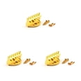 thumbnail image 1 of tamizeot Headless Acoustic Guitar Bridge Beginners Electric Bass String Tailpiece Spare Parts Studio Students Replacement Gold 3Set, 1 of 6