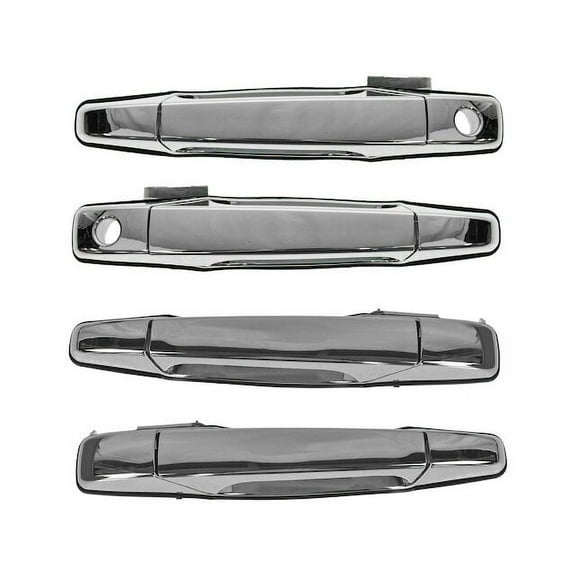 Left and Right Door Handle Set 4 Piece - Compatible with 2007 - 2013 GMC Sierra 1500 Crew Cab Pickup 2008 2009 2010 2011 2012