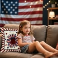 thumbnail image 6 of Clearance Under $5 Boovnll 4th of July Pillow Covers 18x18 - Red White Blue Stars Stripe Throw Pillow Covers, Linen Patriotic Pillow Covers for Memorial Day Home Sofa Decor, 4th of July Decorations, 6 of 6