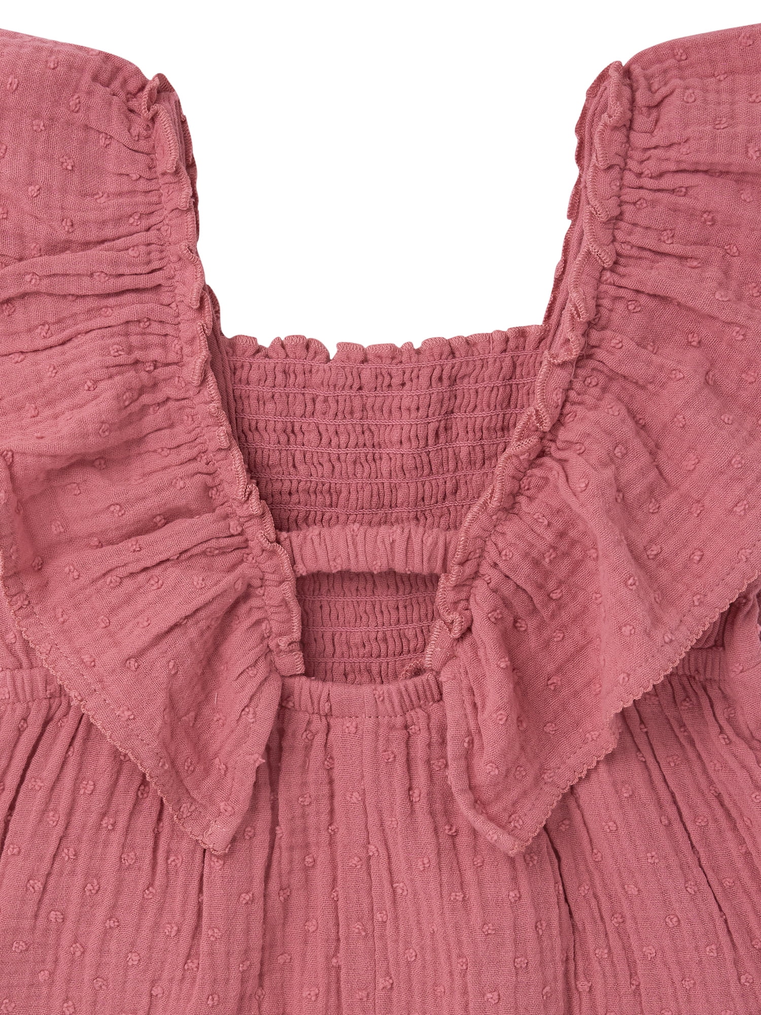 Modern Moments by Gerber Toddler Girl Flutter Romper with Smocking, Sizes 12 Months - 5T