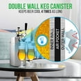 thumbnail image 2 of NutriChef Homebrew 128oz Double Walled Mini Keg Beer/Beverage Dispenser, 2 of 10