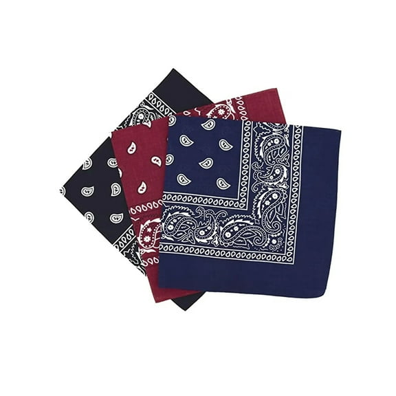 TELOLY Bandanas for Women Scarf HANDKERCHIEF Double-Sided Printing Men's And Women's Turban Cotton Bandana Turban Multicolor One Size
