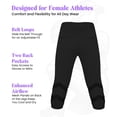 thumbnail image 3 of Exxact Sports Women’s Softball Pants with Zipper Fly, Elastic Bottom and Mesh Panels, Fastpitch Softball Pants for Women (Black, Adult Large), 3 of 7