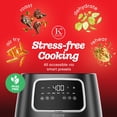 thumbnail image 4 of Air Fryer Kitchen Elite digital 7 en 1, 1500 W, 5,5 L, color negro, 4 of 8