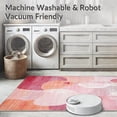 thumbnail image 5 of ODIKA 4'x6' Machine Washable Non-Slip Area Rug, Modern Petal Mosaic with Overlapping Rounded Shapes and Subtle Ombre Layers High Traffic Rug, Coral, 140978, 5 of 7