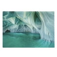 thumbnail image 1 of Nature Cutting Board, Natural Marble Cave at European Mediterranean Lake Geologic Eroded Art Photo, Decorative Tempered Glass Cutting and Serving Board, Large Size, Turquoise Grey, by Ambesonne, 1 of 1