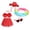 Red, variant on Porch goose with porch goose outfits features a stylish porch goose summer outfit, coming as a 23 inch summer bikini statue costume with hat, sunglasses and swimming ring for cement yard decor. Red