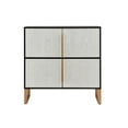 thumbnail image 3 of Newboti Furniture Four-Door Storage Cabinet, 42" Buffet Cabinet with Metal Base Handles, Sideboard Coffee Bar Cabinet with 4 Doors for Kitchen, Dining Room, Living Room 72474, 3 of 7