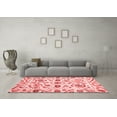 thumbnail image 3 of Ahgly Company Machine Washable Indoor Rectangle Abstract Red Modern Area Rugs, 7' x 9', 3 of 4
