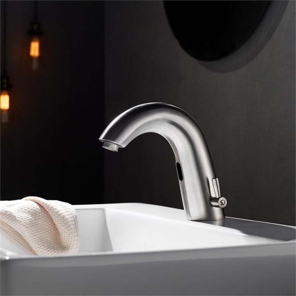 Vinnova 111112-BAF-SNT Jumilla Automatic Sensor Touchless Single-Hole Satin Nickel Bathroom Faucet