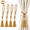 Gold, variant on RYLZX4 Pack Long Tassel Curtain Tiebacks Handmade Braided Rope Knot Drape Tie Backs European Style Decorative Curtain Holdbacks for Home & Office Window Drapery (Gold)