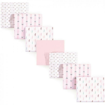 UPC: 0660168403756 | Luvable Friends Baby Girl Cotton Flannel Receiving Blankets  Girl Feathers 7-Pack  One Size